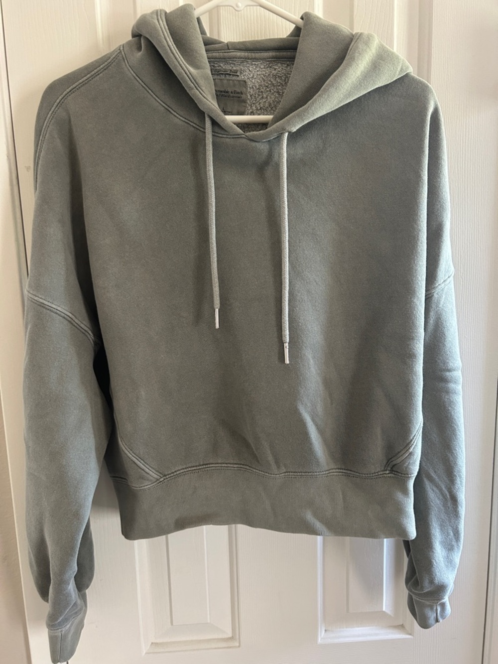 Abercrombie & Fitch Sage Green Cropped Sweatshirt